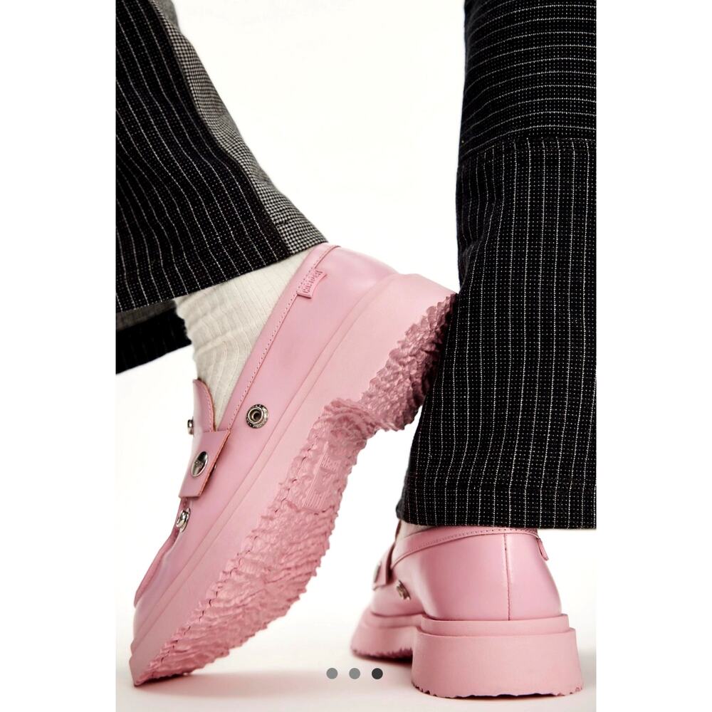 Free People Two for One Studded Loafers Pink size 7 - Picture 4 of 4